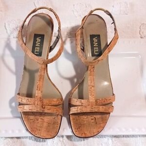 Vaneli ⚜️ Vintage Natural Cork Sandal 9.5